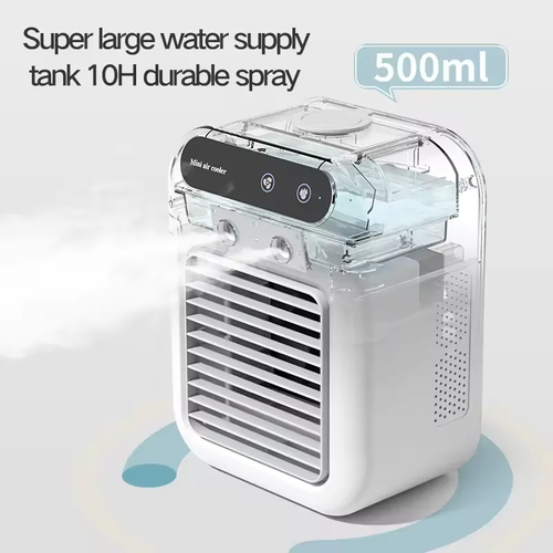 Desk Spray Fan Rechargeable Evaporative Air Cooler Personal Humidifier Portable Air Conditioner Fan
