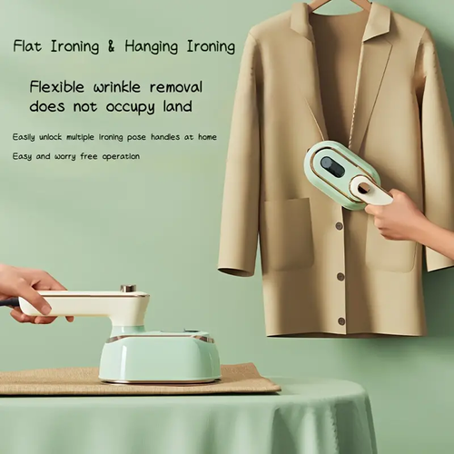 Portable Steam Iron, Mini Wrinkle Removal Ironing Machine, 20 Second Fast Heating, Supporting Dry And Wet Ironing, 180 ° Foldable Rotating Handheld Steam Iron