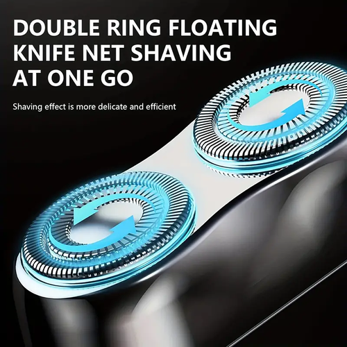 Portable Rotary Shaver, Mini Electric Razor For Men, Alloy Body & Magnetic Shaving Head, Wet And Dry Shaving, Waterproof