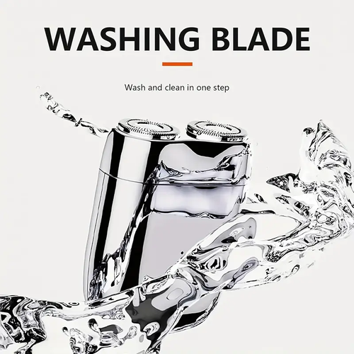 Portable Rotary Shaver, Mini Electric Razor For Men, Alloy Body & Magnetic Shaving Head, Wet And Dry Shaving, Waterproof