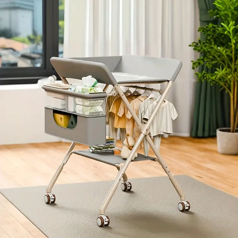 A great helper for mothers! Diaper table, baby care table, newborn baby changing table, bath massage and touch table, foldable multi-function