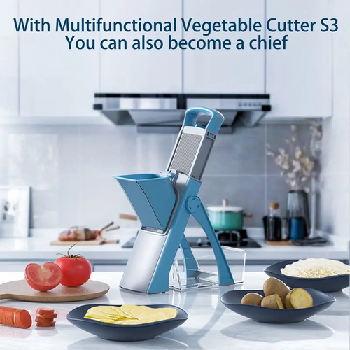 Multifunctional adjustable metal vegetable slicer with adjustable blades for shredding, slicing, and dicing🔥🔥