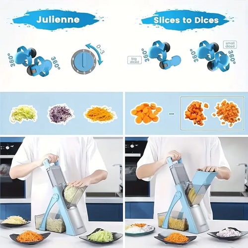 Multifunctional adjustable metal vegetable slicer with adjustable blades for shredding, slicing, and dicing🔥🔥