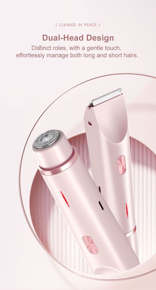 2 in 1 Women Tor Bikini, Face Groin Hair Trimmer IP X7 Nose Hair Removal Machine Full Body Shaver for Unisex...