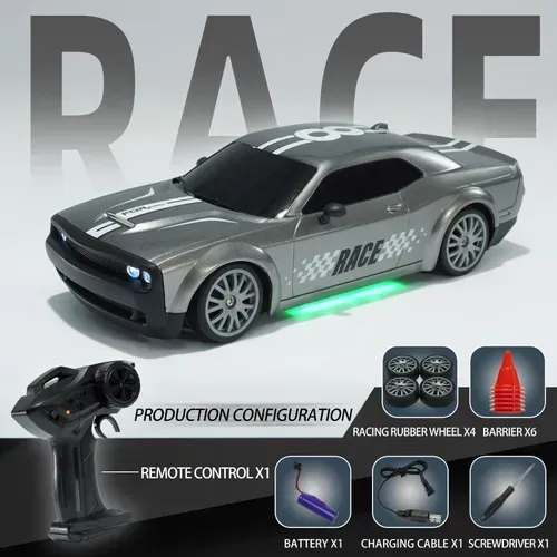 Remote Control Drift Car, 2.4G Wireless Control ,Boy's Toy Four-Wheel Drive Racing Car, RC High-Speed Stunt Vehicle