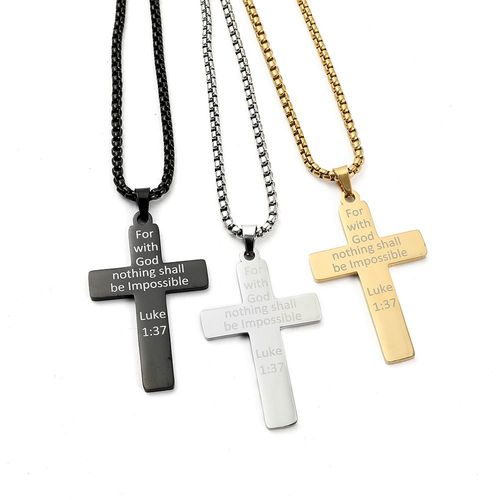Fashion Carved Cross Necklace