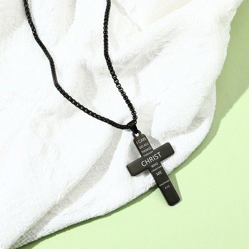 Fashion Carved Cross Necklace