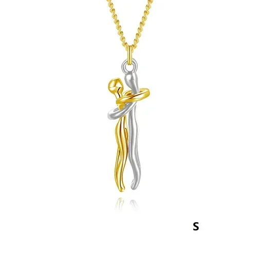 Romantic Couple Embrace Necklace--S  size