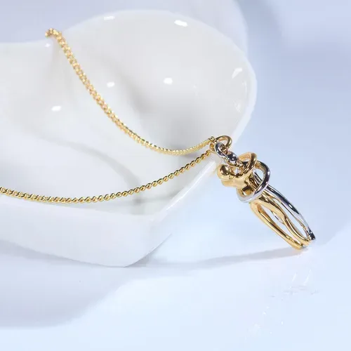 Romantic Couple Embrace Necklace--S  size