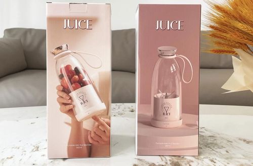 USB Rechargeable Mini Fruit Juicer Portable Personal Stainless Steel Smoothie Blender Low Noise Car Use Electric Power Source