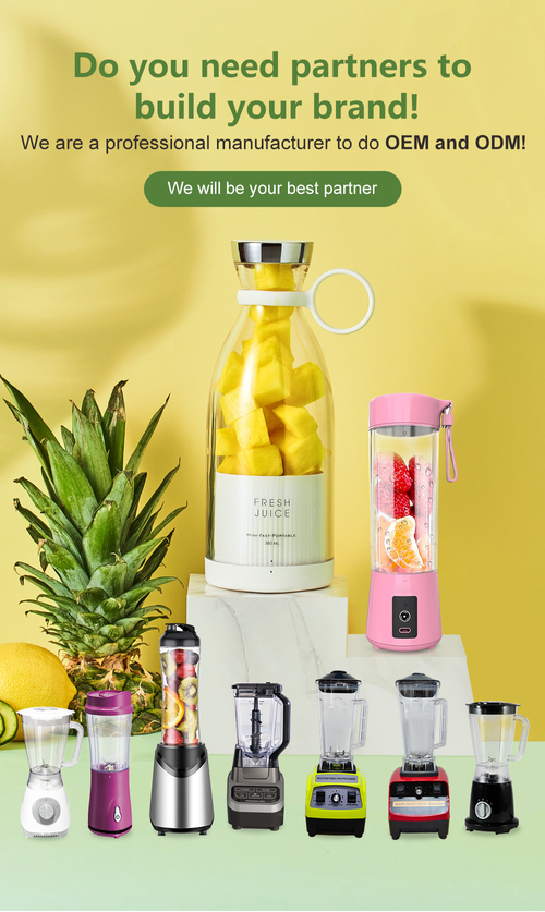 USB Rechargeable Mini Fruit Juicer Portable Personal Stainless Steel Smoothie Blender Low Noise Car Use Electric Power Source