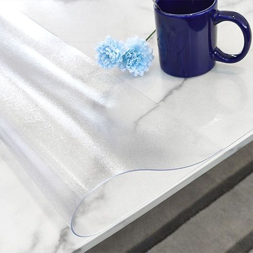 Transparent crystal plate, soft glass tablecloth, high-grade waterproof, oil-proof and stain-resistant tablecloth, desk mat (100×140cm)