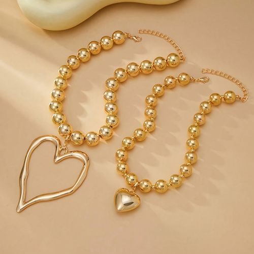 Big Bead Boho Necklace, Gift for Girlfriend