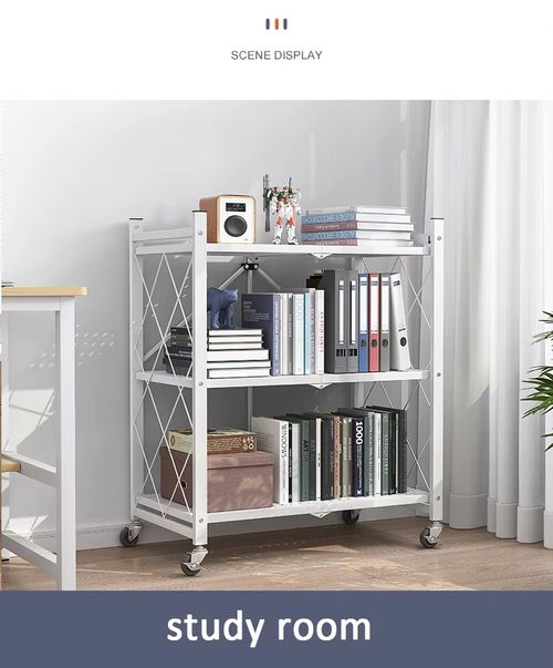 Kitchen 5 Layers Manufacturer Simple Foldable Stacking Racks Shelves Storage Shelf on Wheels Metal Storage Shelf Rack