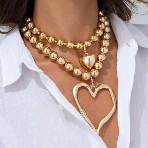 Big Bead Boho Necklace, Gift for Girlfriend