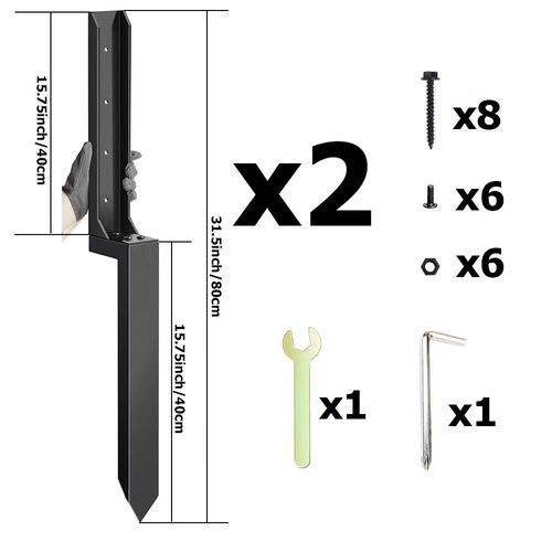🏡Heavy-Duty Fence Post Repair Kit – Sturdy & Rustproof, Easy to Install, Strong Support, Effective for Fixing Loose & Broken Fence Posts