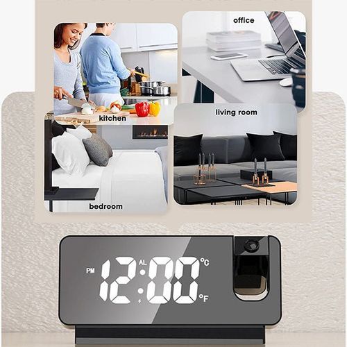 Mirror projection alarm clock
