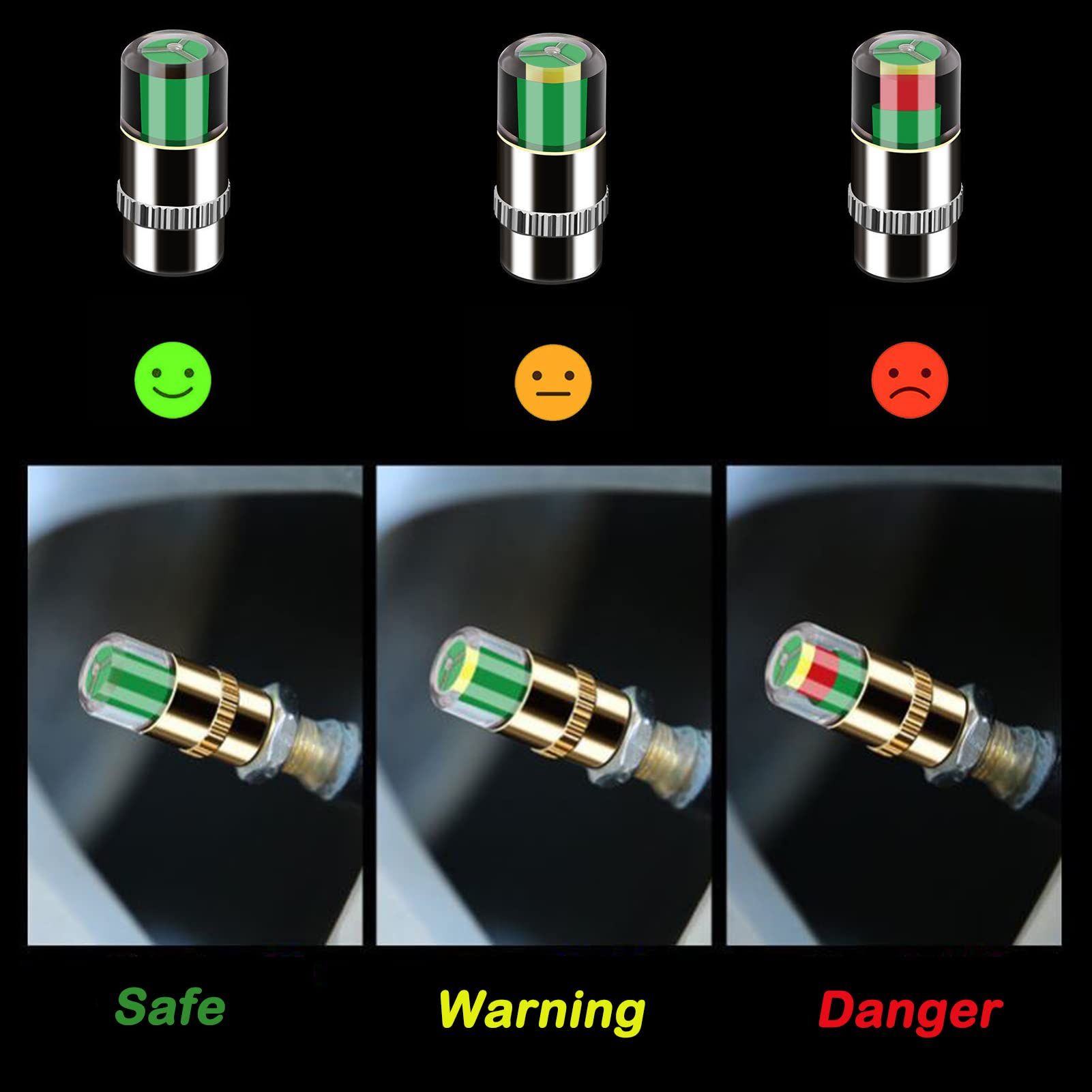 Buy 1 Get 2 !!!  (1 set 4 pcs) Car Tire Pressure Monitor Valve Stem Caps