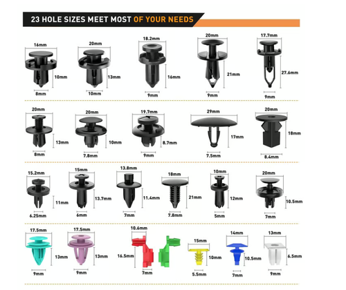 680Pcs Car Retainer Clips & Fastener Remover