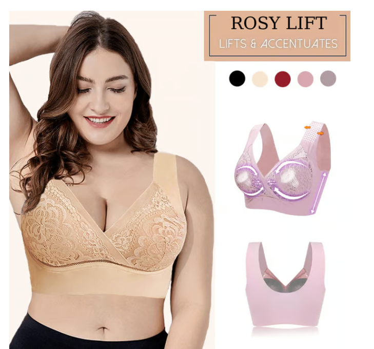 🎁Buy one, get two free🎁Plus Size Comfort Extra Elastic Wireless Support Lace Bra