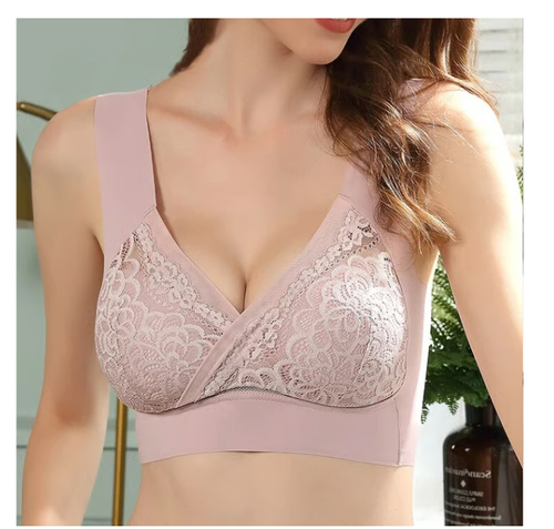 🎁Buy one, get two free🎁Plus Size Comfort Extra Elastic Wireless Support Lace Bra