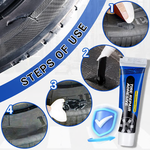 Weather-Resistant Waterproof Flexible Tire Repair Adhesive🔥🔥Buy one, get two free—receive three items in total.🔥🔥