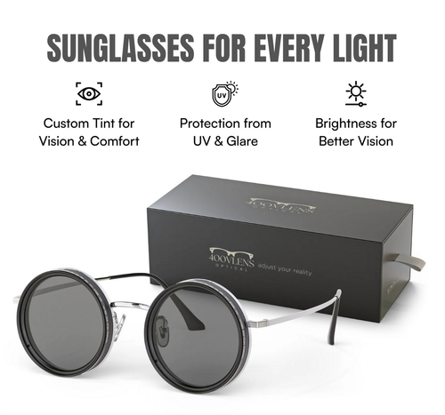 （🔥🔥🔥High-tech from outer space🔥🔥🔥）Adjustable Steampunk Round Sunglasses