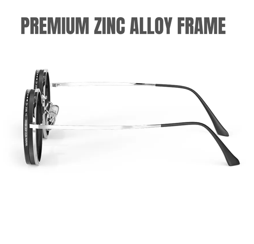 （🔥🔥🔥High-tech from outer space🔥🔥🔥）Adjustable Steampunk Round Sunglasses