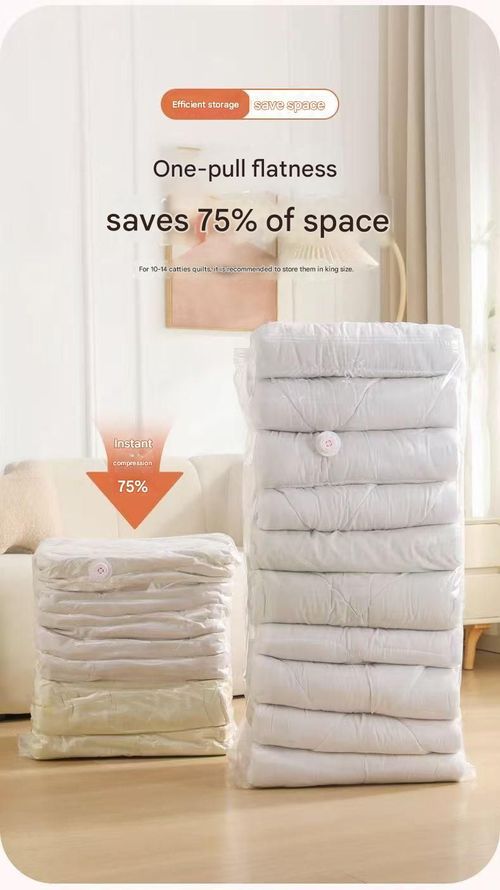 (Extra Large +8 Pack) No need to vacuum! Three-dimensional vacuum compression bag, make clothes and quilts 75% thinner, moisture-proof and space-saving in one step~