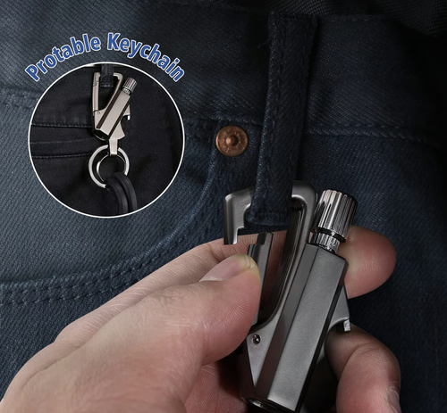 Permanent Match Infinity Lighter with Multitool Keychain Bottle Opener