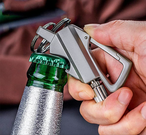Permanent Match Infinity Lighter with Multitool Keychain Bottle Opener