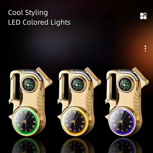 The most favorable promotional price ever🔥4-in-1 Windproof Watch Lighter🔥The gold version will be available today at the best price ever.