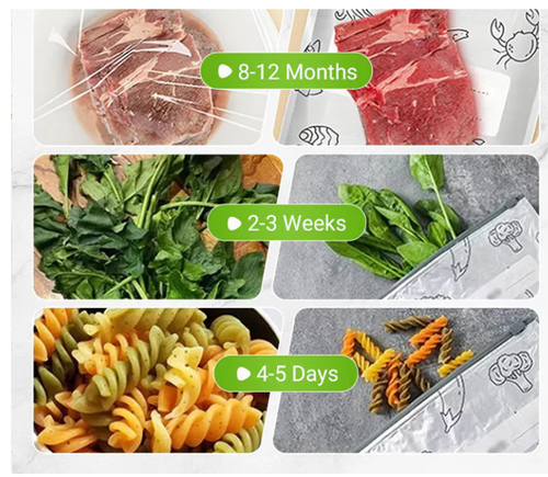 (Limited time offer in Kenya! 60 large, medium and small plastic bags in total) Can be used in the kitchen or outdoors, say goodbye to food spoilage!