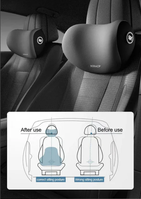 Creative Gift  Car Headrest Neck And Waist Pillow