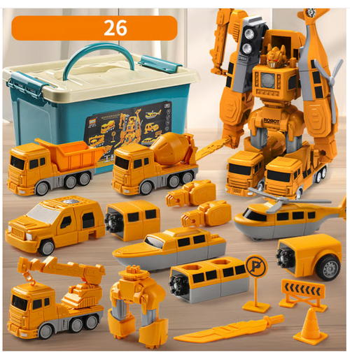 🎁Children's Day 49% OFF🔥Magnetic Transform Engineering Car Assembled Toys