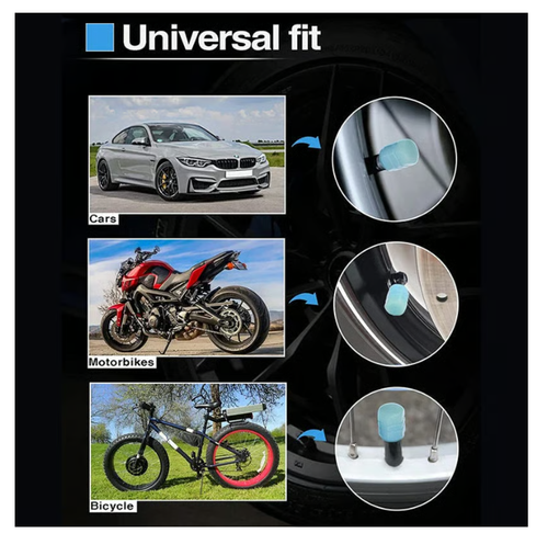 💥LAST DAY SALE 49% OFF💥Tire Valve Cap Set (4 PCS Set),Universal Bicycle Stem Covers, Waterproof Luminous Car Tire Valve Caps