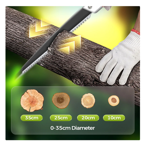 Lightweight and sharp universal pruning saw with sheath