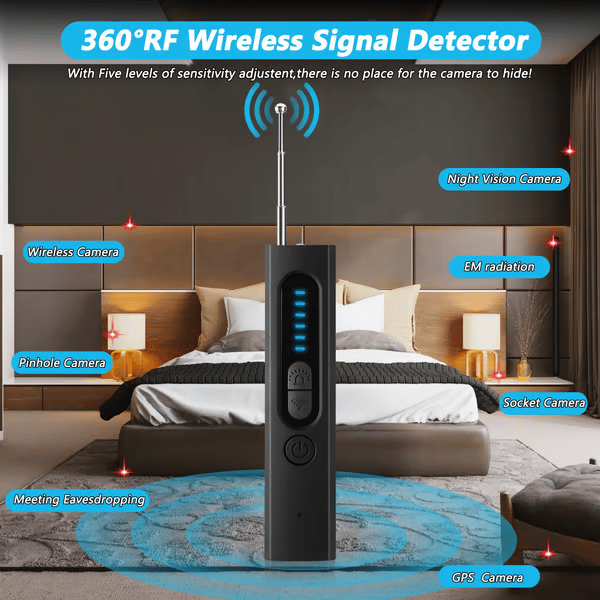 Portable Anti-Spy Camera Detector & RF Signal Scanner