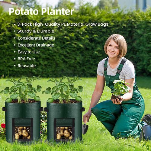 10 Gallon Potato Grow Bags with Harvest Window