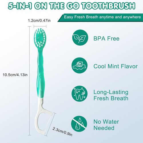 5-in-1 Toothbrush withToothpaste & Floss