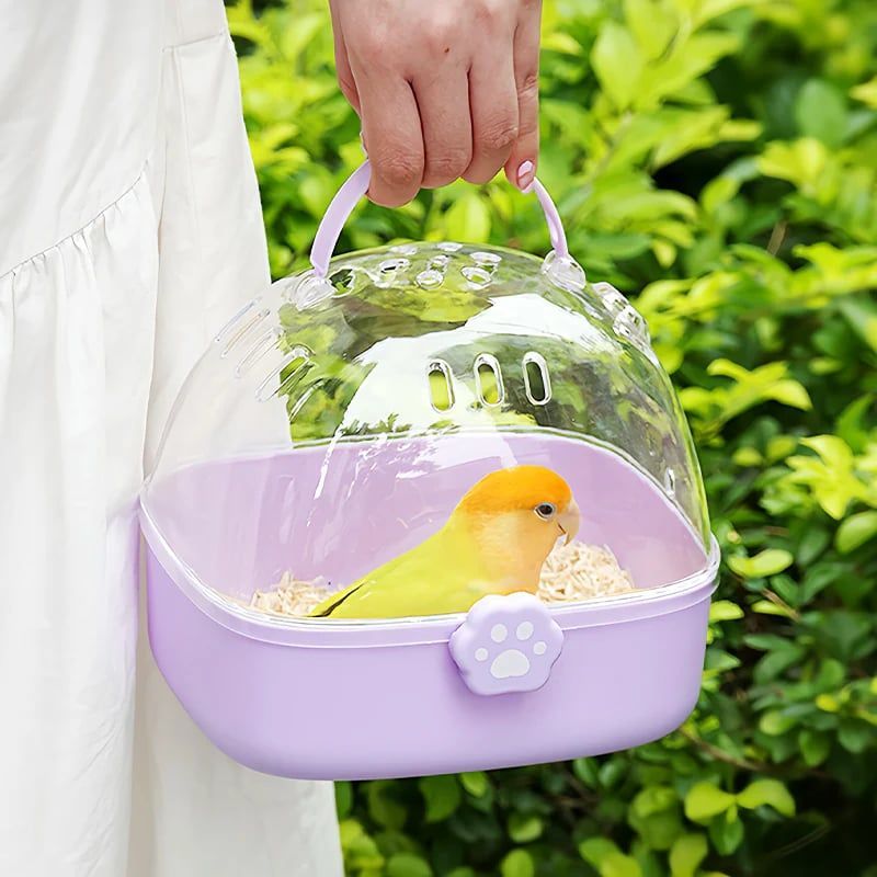 🦜Portable Bird Travel Cage with Water Bottle🏠