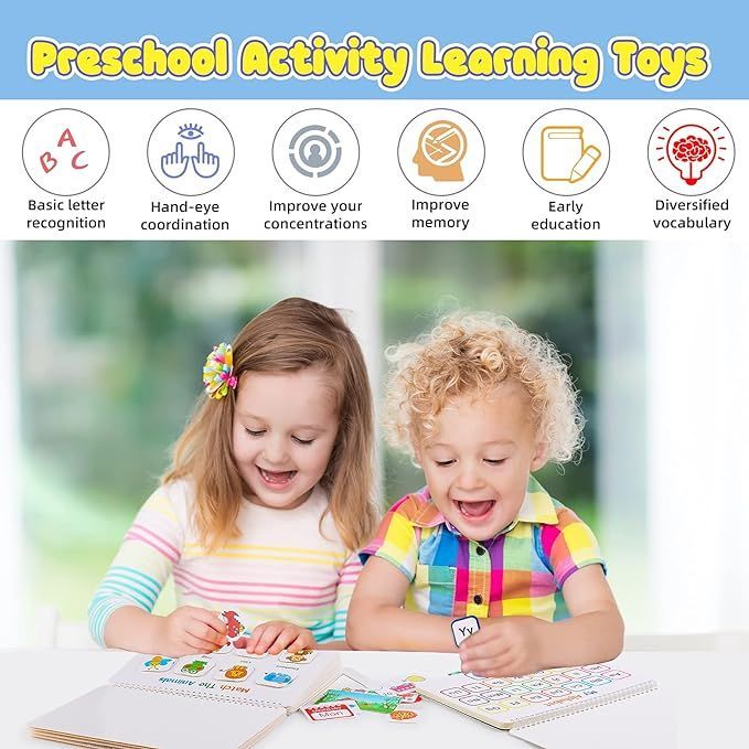 My Preschool Busy Book(12 Different Themes Pages)📚 Best Gift for kids🎁
