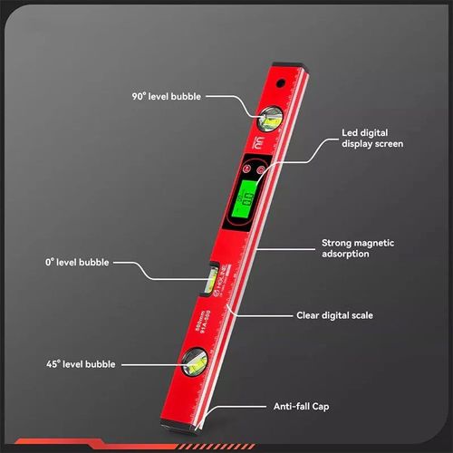 Multi-Function High Precision Magnetic Level with LCD Digital Display