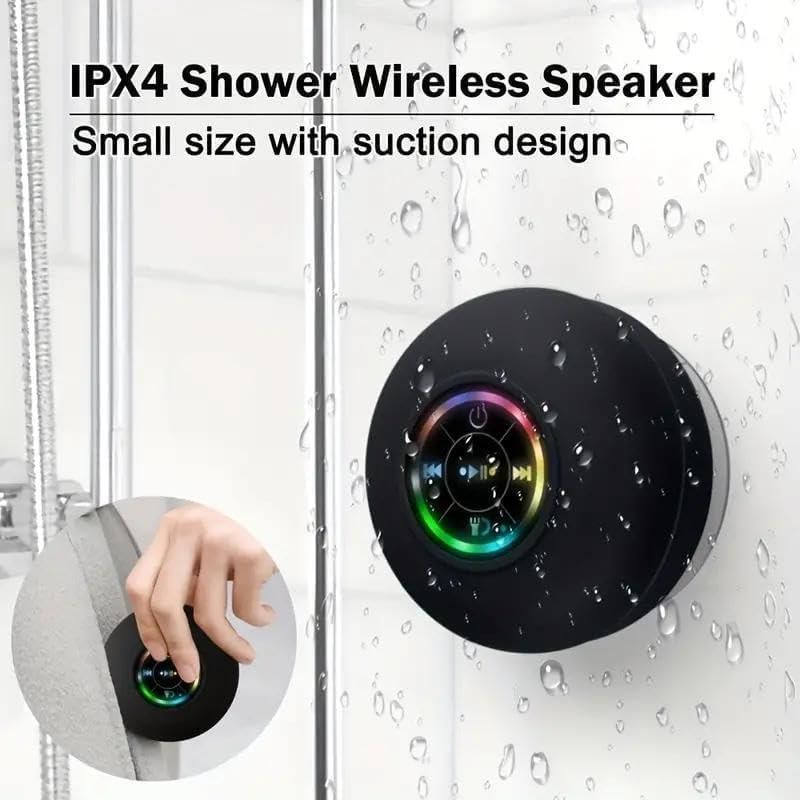 💥 49% OFF💥🎶🎵Suction Cup USB Rechargeable Waterproof Speaker with LED Light