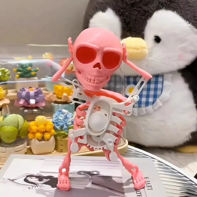 DIY Dancing Skeleton - 3D printed decompression toys