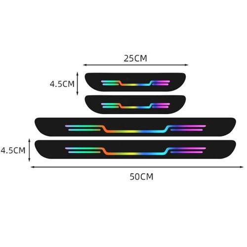 Car Door Sill Anti-Scratch Strips, total 4 Pcs
