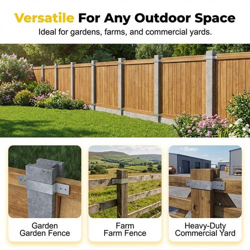 BUY 1 GET 10 !!! 🌬️💨 Say goodbye to wobbly fences! ⚙️Heavy-Duty Z-Brackets for Wood Fencing