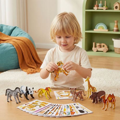 Educational 3D Cartoon Puzzle