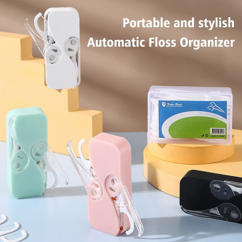 BUY 1 GET 2 !!! 🎁Ortable Two-way Floss Dispenser（Pink+Green)