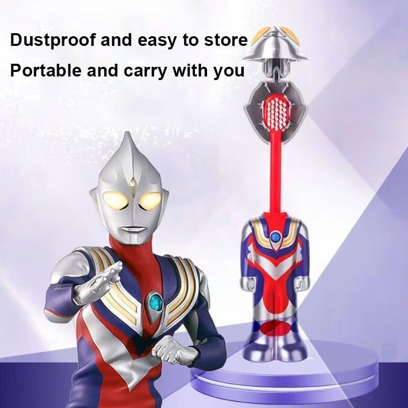 BUY 1 GET 2 !!! Retractable Ultraman Toothbrush for Kids – Soft & Safe Bristles